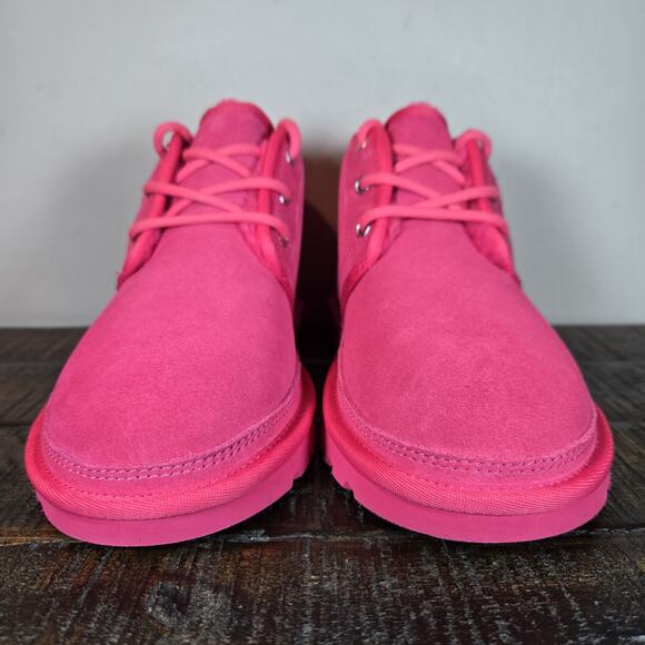 UGG Neumel Womens Size 6 Fuzzy Warm Chukka Boots Shoes Slippers Pink - Picture 3 of 11